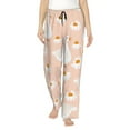 thumbnail image 1 of Sigee Geese and Flower Print Women's Soft Pajama Pants - Breathable and Comfortable Lounge Sleep Bottoms with Elastic Waistband and Pockets-Small, 1 of 9