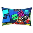 thumbnail image 1 of Sigee Geometry Dash (16) for Pillow Cases Concealed Zipper Opening Soft Fabric - Shrinkage and Fade Resistant Pillow Covers (Pillow core not included),20"x30", 1 of 7