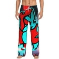 thumbnail image 1 of Sigee Geometry Dash (50) Print Men's Pajama Pants - Soft Lounge Sleep Bottoms with Elastic Waistband and Pockets-Small, 1 of 9
