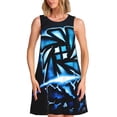 thumbnail image 1 of Sigee Geometry Dash (53) for Women's Sleeveless Dress Relaxed Fit Dress with Pockets, 1 of 7