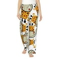 thumbnail image 1 of Sigee Giraffes Head Print Women's Soft Pajama Pants - Breathable and Comfortable Lounge Sleep Bottoms with Elastic Waistband and Pockets-Large, 1 of 9