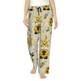thumbnail image 1 of Sigee Gnomes Bees And Sunflowers Print Women's Soft Pajama Pants - Breathable and Comfortable Lounge Sleep Bottoms with Elastic Waistband and Pockets-X-Large, 1 of 9