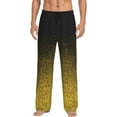 thumbnail image 1 of Sigee Gold Glitter Gradient Print Men's Pajama Pants - Soft Lounge Sleep Bottoms with Elastic Waistband and Pockets-XX-Large, 1 of 9