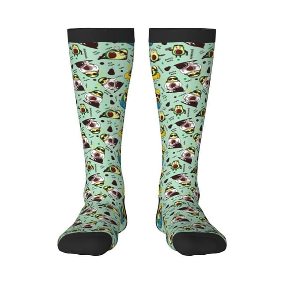 Sigee Green Cute Avocado for Socks for Men Women Socks Stocking Compression Socks