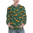 thumbnail image 1 of Sigee Green Plants with Fox for Women's Pullover Hoodie Sweatshirts Adult Casual Long Sleeve Sweatshirts ,Sizes S-2XL-Large, 1 of 7
