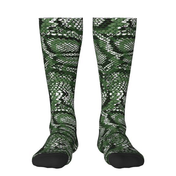 Sigee Green Snakeskin for Socks for Men Women Gifts for Him Boyfriend Teenage Boys Stocking Stuffers