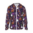 thumbnail image 1 of Sigee Halloween Sweet Candy Print UPF50+ Men's Sun Protection Hoodie Shirt SPF UV Shirt Long Sleeve Fishing Outdoor Lightweight, S-3XL, 1 of 9