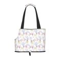 Sigee Hand Drawn Rabbit for Pet Carrier Bag for Puppy with Pockets for