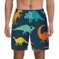 thumbnail image 1 of Sigee Hand Drawn Seamless Print Mens Swim Trunks with Compression Liner Quick Dry Swim Stretch Beach Shorts with Pockets,S-3XL, 1 of 7