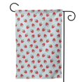 thumbnail image 1 of Sigee Hand Drawn Strawberry for Live Happy Decorative Small Garden Flag,Double Sided Yard Flags Holiday Garden Flags for All Seasons, 1 of 9