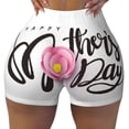 thumbnail image 1 of Sigee Happy Mother's Day (3) Print Women's High Waist Workout Shorts - Squat Proof, Tummy Control, Yoga and Gym Activewear-Small, 1 of 9