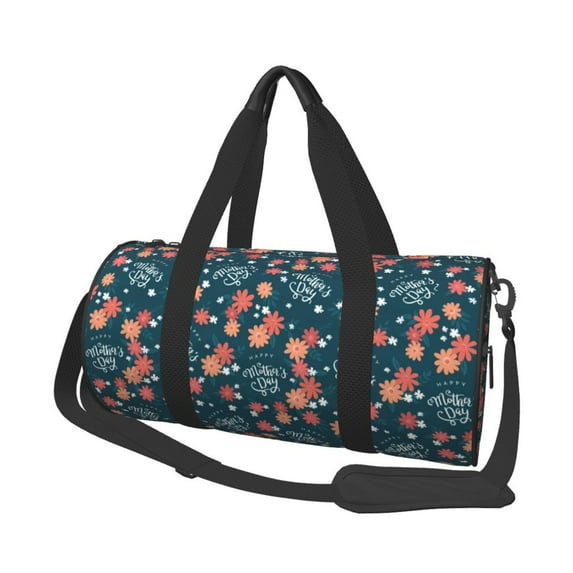 Sigee Happy Mother's Day Printed Multi-compartment Sports Gym Bag for Men and Women Large Capacity Travel Bag, Overnight Bag