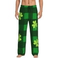 thumbnail image 1 of Sigee Happy St. Patrick's Day5 Print Men's Pajama Pants - Soft Lounge Sleep Bottoms with Elastic Waistband and Pockets-Large, 1 of 9