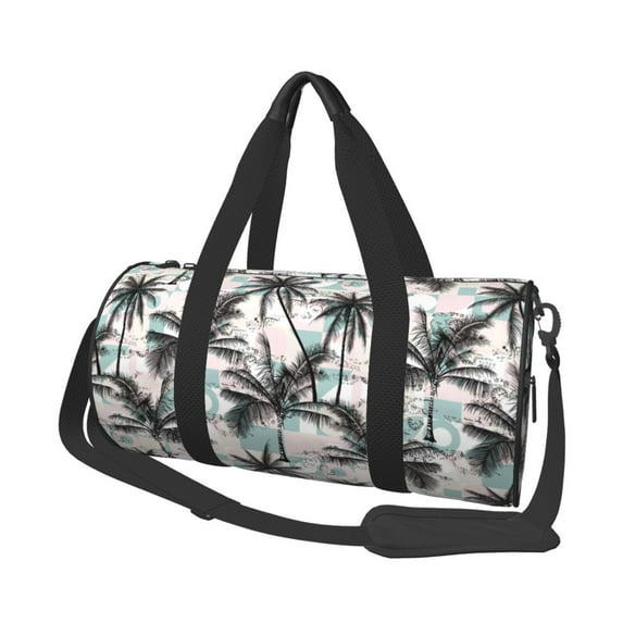 Sigee Hawaii Palms Printed Multi-compartment Sports Gym Bag for Men and Women Large Capacity Travel Bag, Overnight Bag