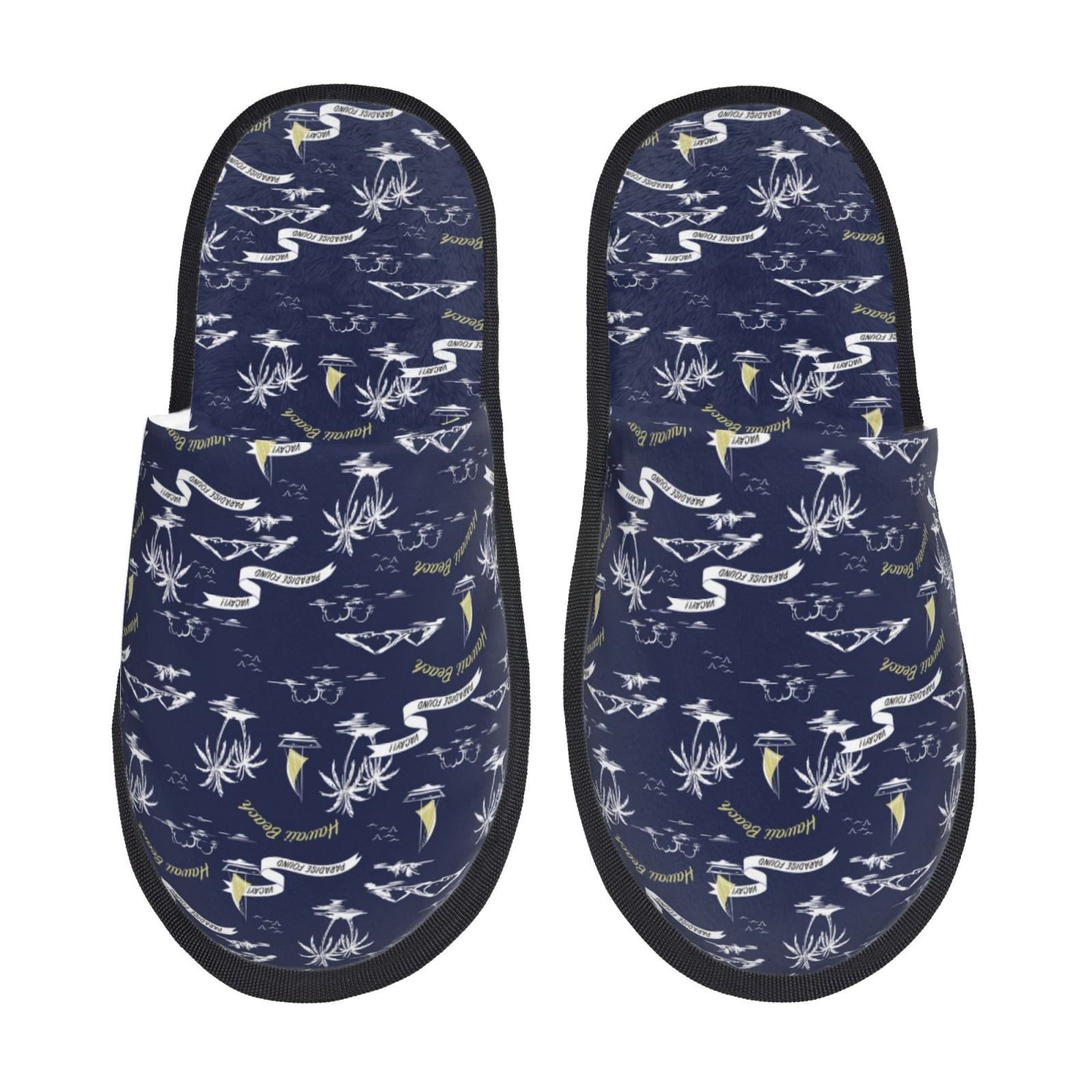 Hawaiian Dreams Quilted Sherpa Adult Slippers