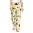 thumbnail image 1 of Sigee Heavy Equipment Print Women's Soft Pajama Pants - Breathable and Comfortable Lounge Sleep Bottoms with Elastic Waistband and Pockets-Small, 1 of 9