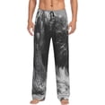 thumbnail image 1 of Sigee Heroic Lion Encounter print Men's Pajama Pants Lounge Sleep Bottoms with Elastic Waistband and Pockets-XX-Large, 1 of 6