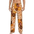 thumbnail image 1 of Sigee Hippie Ditsy Floral Print Men's Pajama Pants - Soft Lounge Sleep Bottoms with Elastic Waistband and Pockets-XX-Large, 1 of 9