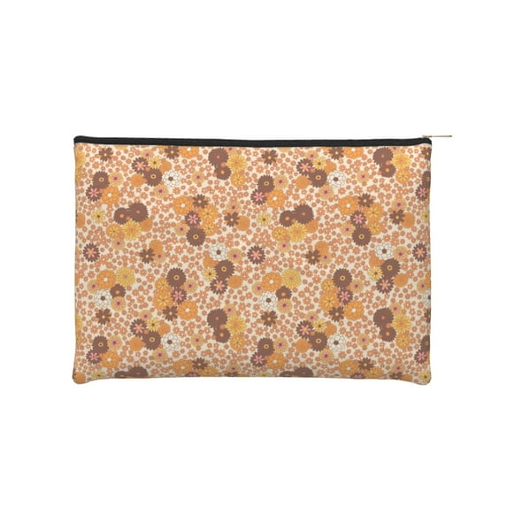 Sigee Hippie Ditsy Floral for Multipurpose Zipper Pouch Paper Reusable Cosmetic bag for Purse Water Resistant Gift
