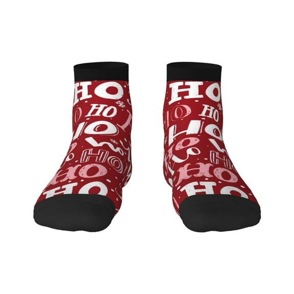 Sigee Ho Pattern Funny Christmas for Crew Soft Moisture-wicking Socks ,Cushion Moisture Wicking Boot Socks for Men and Women