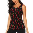 thumbnail image 1 of Sigee Hot Chili for Women's Workout Tank Top,Running Tank Tops,Sleeveless Gym ClothesSmall, 1 of 8