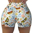 thumbnail image 1 of Sigee Insects and Flowers Print Women's High Waist Workout Shorts - Squat Proof, Tummy Control, Yoga and Gym Activewear-X-Large, 1 of 9