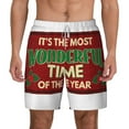 thumbnail image 1 of Sigee It's The Most Wonderful Time Of The Year Print Mens Swim Trunks with Compression Liner Quick Dry Swim Stretch Beach Shorts with Pockets,S-3XL, 1 of 7