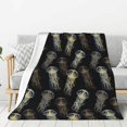 thumbnail image 1 of Sigee Jellyfish for Flannel Blanket - Ultra-Soft, Warm and Cozy, Perfect for Couch, Bed, or Travel-50"x40", 1 of 6