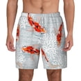 thumbnail image 1 of Sigee Koi Fish Corals,Spring Summer Print Mens Swim Trunks with Compression Liner Quick Dry Swim Stretch Beach Shorts with Pockets,S-3XL, 1 of 7