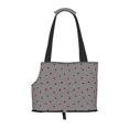 Sigee Ladybugs on Black and White Striped for Pet Carrier Bag for Puppy