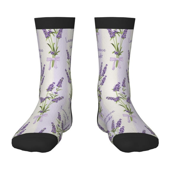 Sigee Lavender Flowers for Premium Children's Socks Unisex School Kids Boys Girls,Soft and Comfy Kids' Socks