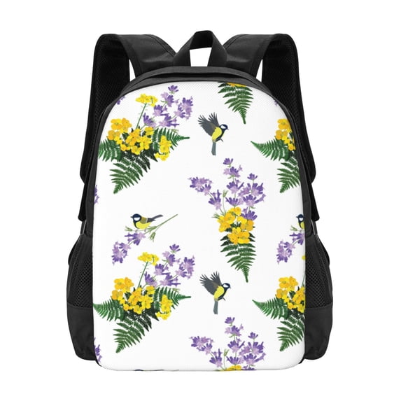 Sigee Lavender Flowers for Simple large capacity backpack Travel Laptop Backpack, Business for Travel and Daily Use