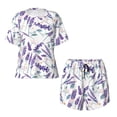 thumbnail image 1 of Sigee Lavender Flowers for Sleepwear Casual Pjs with Pockets Women's Pajamas Sets Shorts 2 Piece Short Sleeve Lounge Sets 3X-Large, 1 of 9