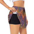 thumbnail image 1 of Sigee Lavender Flowers for Women's Athletic Shorts High Waisted Running Shorts Pocket Sporty Short Gym Elastic Workout ShortsXX-Large, 1 of 9
