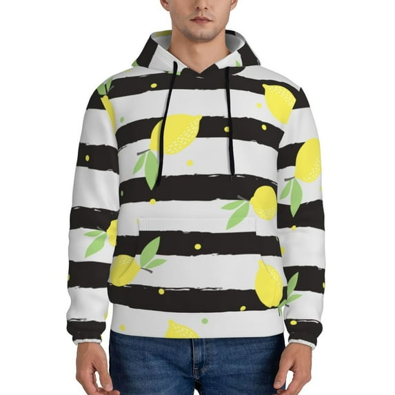 Sigee Lemon for Men's Pullover Hoodie Sweatshirts Adult Casual Long Sleeve Sweatshirts ,Sizes S-4XL-Small