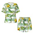 thumbnail image 1 of Sigee Lemon for Sleepwear Casual Pjs with Pockets Women's Pajamas Sets Shorts 2 Piece Short Sleeve Lounge Sets XX-Large, 1 of 9