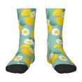 thumbnail image 1 of Sigee Lemons Chamomile Flowers And Leaves for Premium Children's Socks Unisex School Kids Boys Girls,Soft and Comfy Kids' Socks, 1 of 5