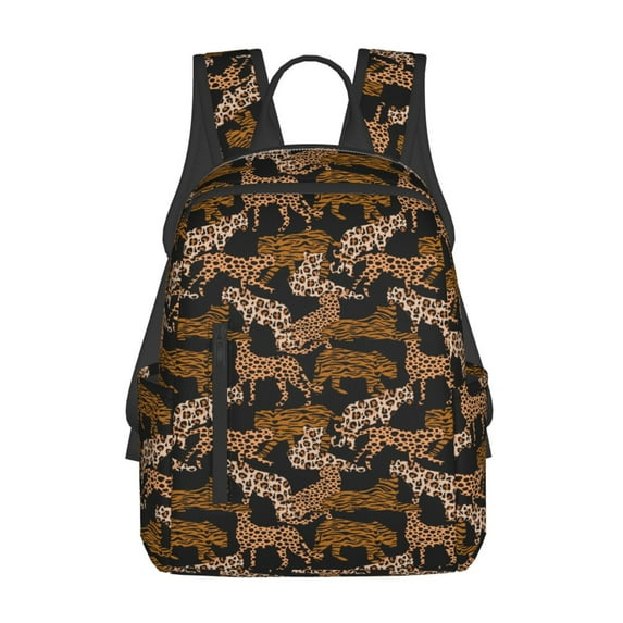 Sigee Leopard Print for Lightweight Backpack for Hiking, Camping, and Travel, College School Computer Bag Men and Women