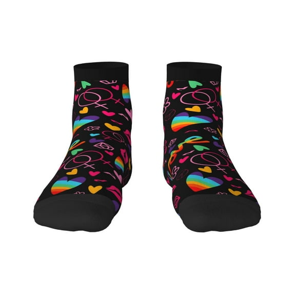 Sigee Lgbt Rainbow For Pride for Crew Soft Moisture-wicking Socks ,Cushion Moisture Wicking Boot Socks for Men and Women