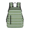 thumbnail image 1 of Sigee Light Green Squares for Lightweight Backpack for Hiking, Camping, and Travel, College School Computer Bag Men and Women, 1 of 5