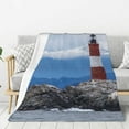 thumbnail image 1 of Sigee Lighthouse On The Waters for Flannel Blanket - Ultra-Soft, Warm and Cozy, Perfect for Couch, Bed, or Travel-40"x30", 1 of 6