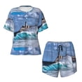 thumbnail image 1 of Sigee Lighthouse in Havana for Sleepwear Casual Pjs with Pockets Women's Pajamas Sets Shorts 2 Piece Short Sleeve Lounge Sets, 1 of 1