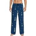 thumbnail image 1 of Sigee Lighthouses and Anchors Print Men's Pajama Pants - Soft Lounge Sleep Bottoms with Elastic Waistband and Pockets-XX-Large, 1 of 9