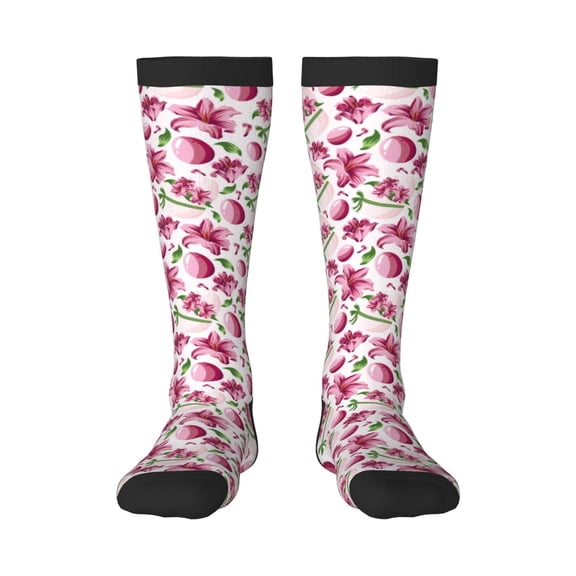 Sigee Lilies Flowers for Socks for Men Women Gifts for Him Boyfriend Teenage Boys Stocking Stuffers