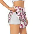 thumbnail image 1 of Sigee Lilies Flowers for Women's Athletic Shorts High Waisted Running Shorts Pocket Sporty Short Gym Elastic Workout ShortsSmall, 1 of 9