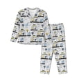 thumbnail image 1 of Sigee Lion Hippo Elephant On The Car for Women’s Pajama Sets Long-Sleeved Pjs Sets for Women 2 piece Sleepwear-Large, 1 of 7
