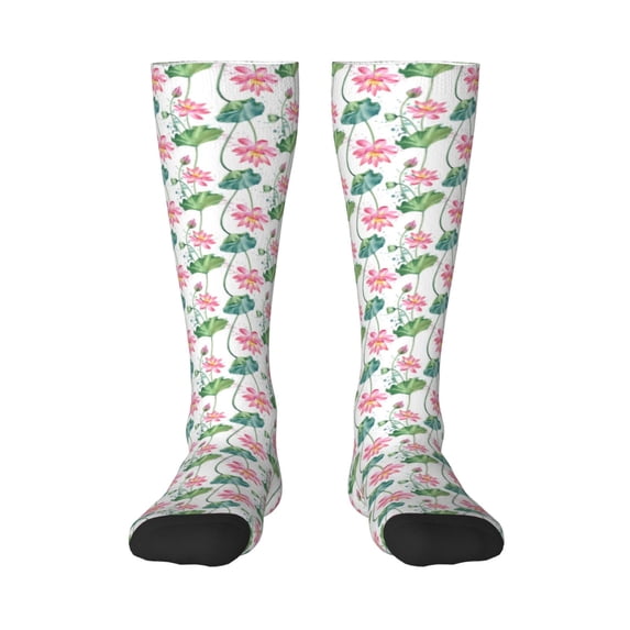 Sigee Lotus Flower for Socks for Men Women Socks Stocking Compression Socks