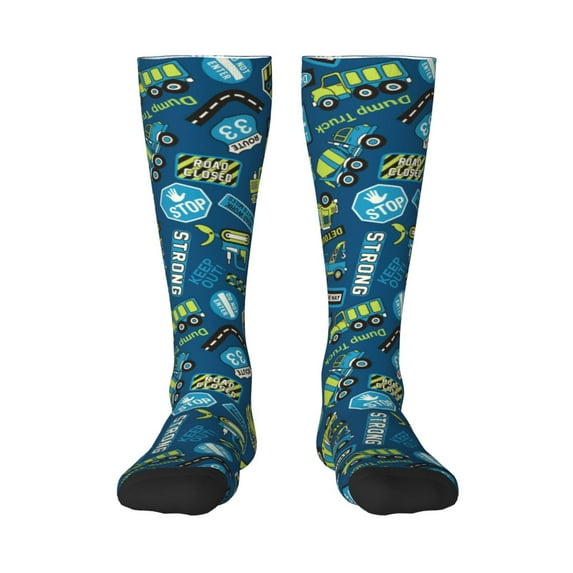 Sigee Machinery Road Construction for Socks for Men Women Gifts for Him Boyfriend Teenage Boys Stocking Stuffers