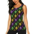 thumbnail image 1 of Sigee Mardi Gras1 for Women's Workout Tank Top,Running Tank Tops,Sleeveless Gym ClothesSmall, 1 of 8