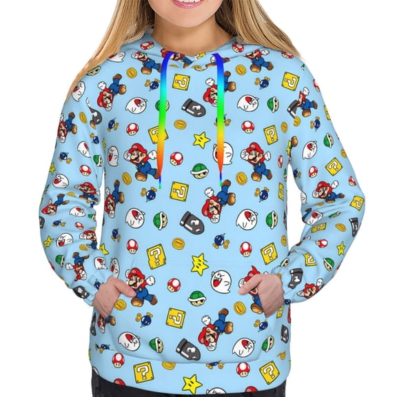 Sigee Mario Ak for Women's Pullover Hoodie Sweatshirts Adult Casual Long Sleeve Sweatshirts ,Sizes S-2XL,Medium